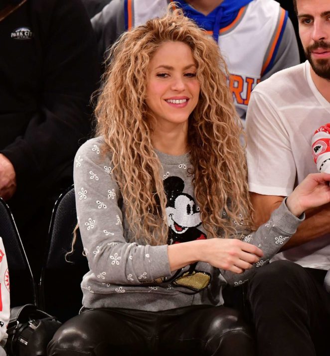 Shakira on New York Knicks vs Philadelphia 76ers Game in NYC